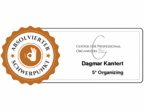 Siegel: Absolvierter Schwerpunkt: Organizing